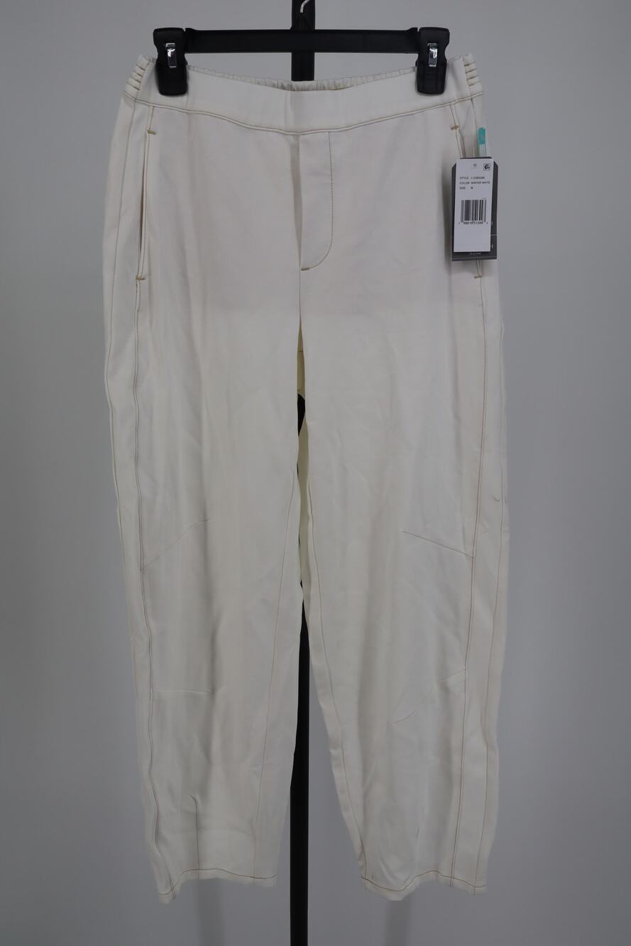NEW Wit & Wisdom Barrel Pants Women's White High Rise Pull On Size M